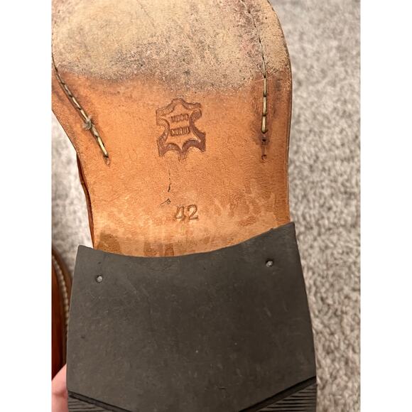 Taft Leather Lace-Up Block Heel Ankle Chukka Work Boots Brown Men's Size EU 42 - Picture 9 of 10